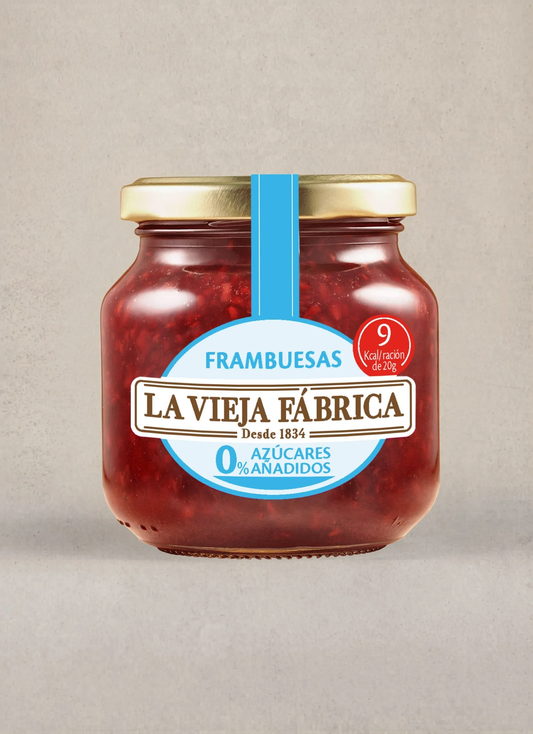 Mermelada de Frambuesas 0% azúcares añadidos La Vieja Fábrica