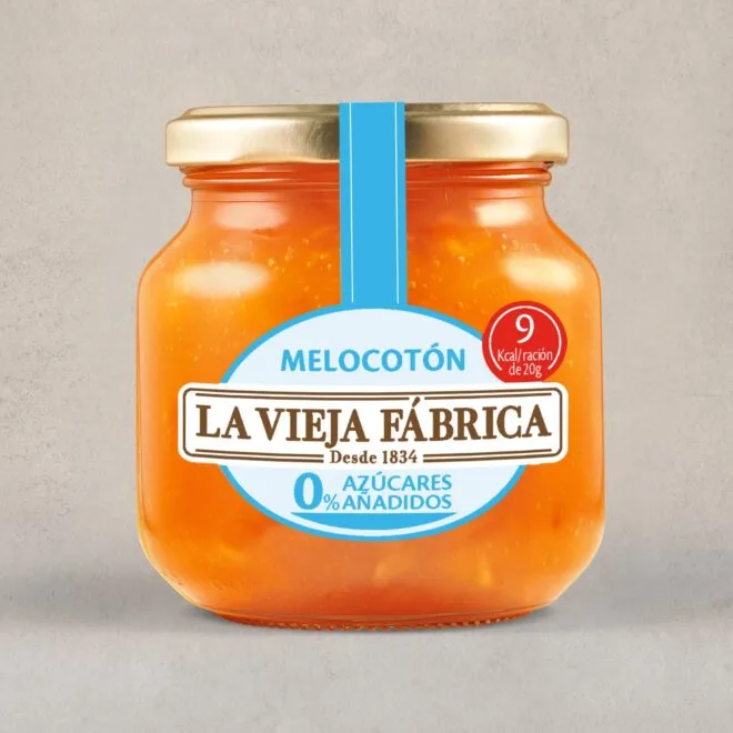 Mermelada de melocotón 0% azúcares añadidos La La Vieja Fábrica