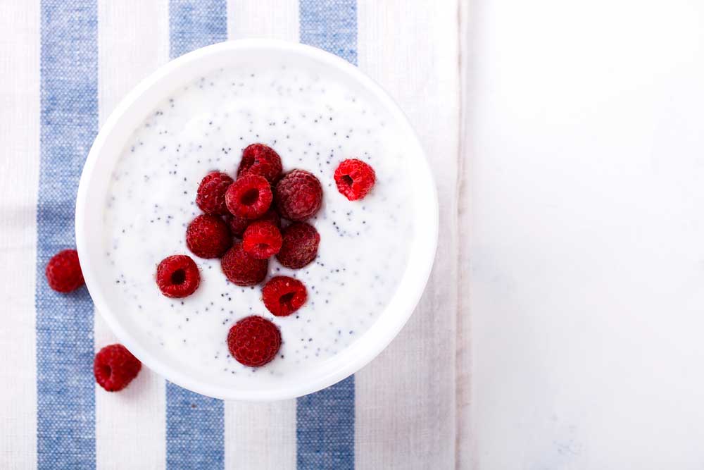 Magnífico pudin de chía con mermelada de fresa de La Vieja Fábrica Magnífico pudin de chía con mermelada de fresa de La Vieja Fábrica